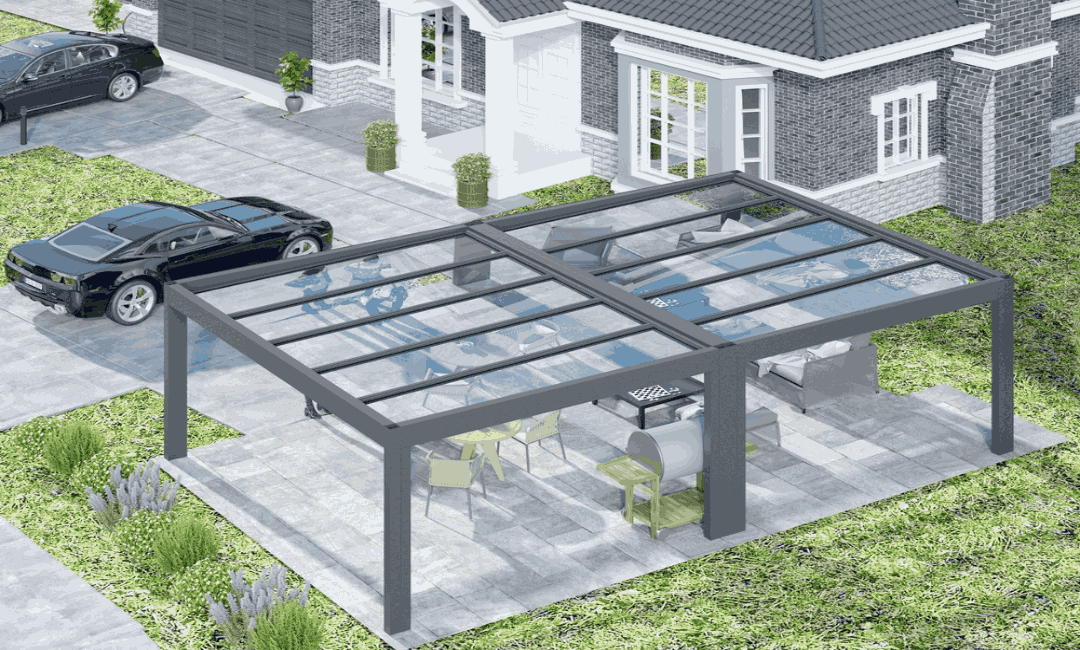 Pergolas à Toiture En Verre