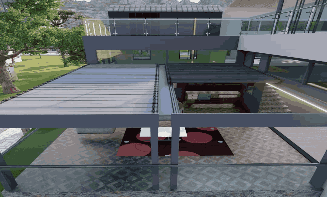 Bioklimatik Pergola Çatı Sistemi