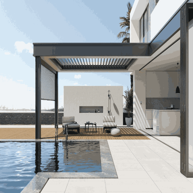 Havuz Çevresi Pergola Kapatma